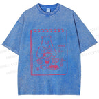 Unisex Bear's Tea Time Poster Printed Washed Tee