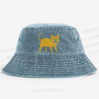 Horrible Japanese Cat Vintage Washed Bucket Hat