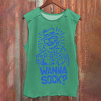 Vintage Skull Wanna A Sock Washed Tank Top