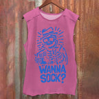 Vintage Skull Wanna A Sock Washed Tank Top