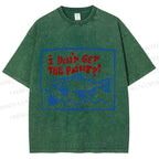 Unisex Vintage Sardine I don't Get The Point Printed Washed Tee
