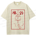 Unisex Octopus Wind Chimes Printed Washed Tee
