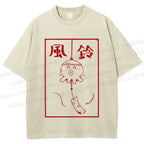 Unisex Octopus Wind Chimes Printed Washed Tee