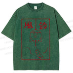 Unisex Octopus Wind Chimes Printed Washed Tee