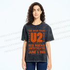 Unisex U2 Red Rocks Printed Washed Tee