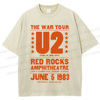 Unisex U2 Red Rocks Printed Washed Tee