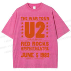 Unisex U2 Red Rocks Printed Washed Tee