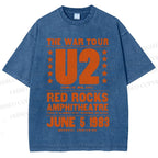 Unisex U2 Red Rocks Printed Washed Tee