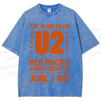 Unisex U2 Red Rocks Printed Washed Tee