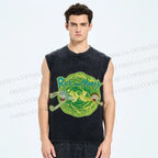 Unisex Rick And Morty Printed Washed Tank Top