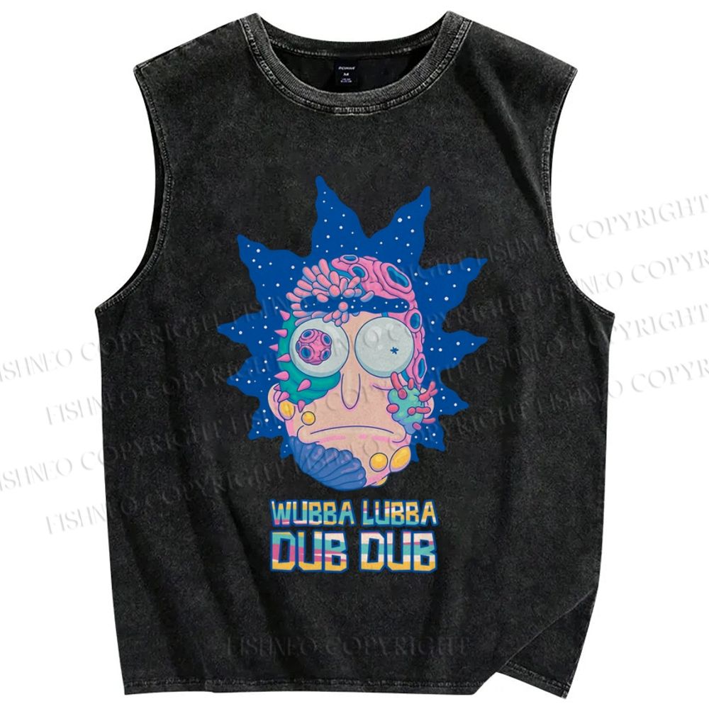 Unisex Rick And Morty I'm In Great Pain Please Help Me Printed Washed Tank Top