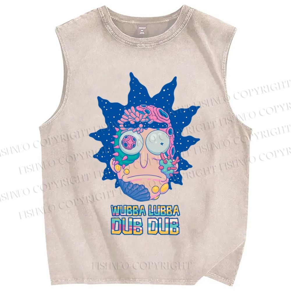 Unisex Rick And Morty I'm In Great Pain Please Help Me Printed Washed Tank Top