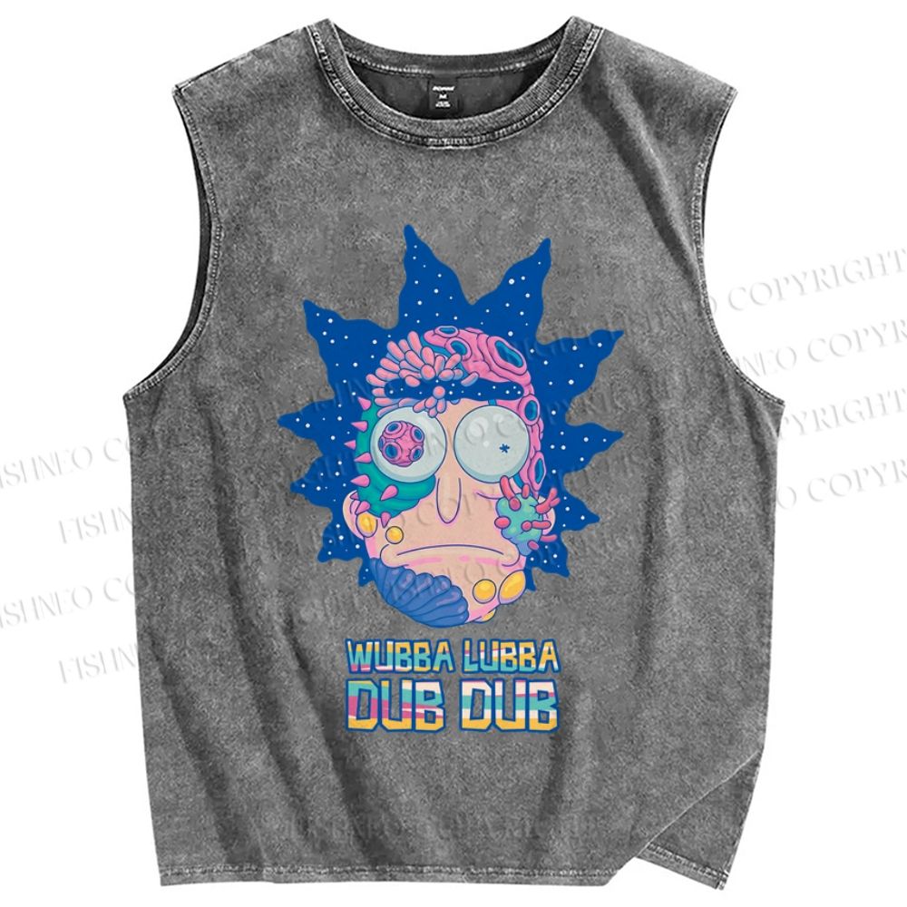 Unisex Rick And Morty I'm In Great Pain Please Help Me Printed Washed Tank Top