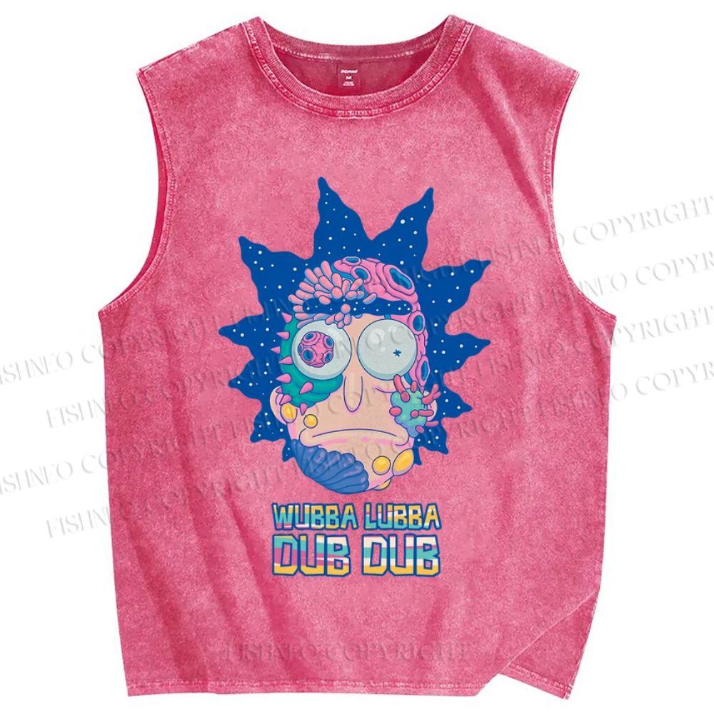 Unisex Rick And Morty I'm In Great Pain Please Help Me Printed Washed Tank Top