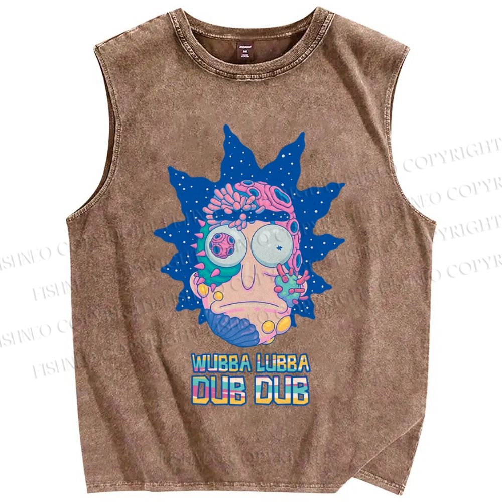 Unisex Rick And Morty I'm In Great Pain Please Help Me Printed Washed Tank Top