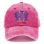Unisex Sardine Vintage Casual Washed Cap