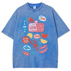 Unisex Sardines Printed Washed Tee