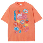 Unisex Sardines Printed Washed Tee