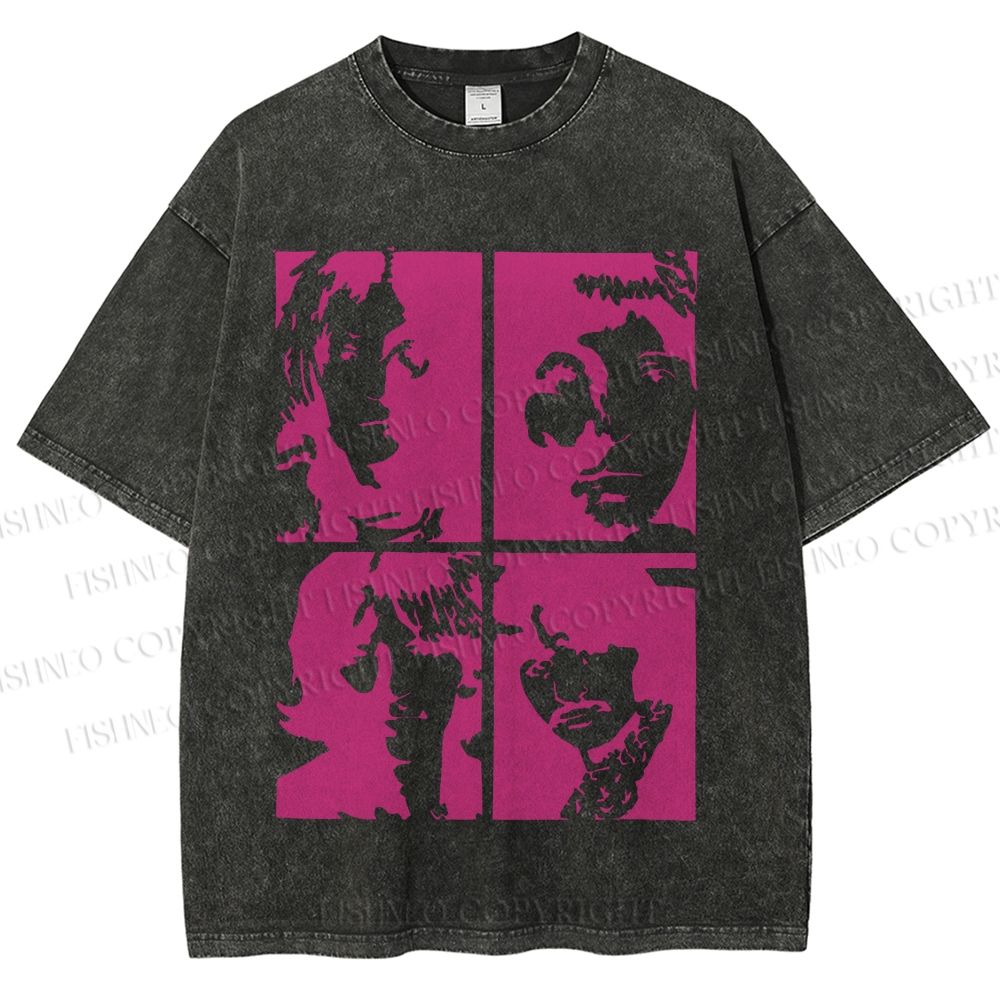 Unisex The Beatles Printed Washed Tee