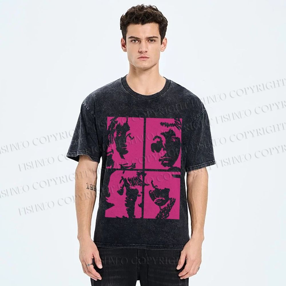 Unisex The Beatles Printed Washed Tee