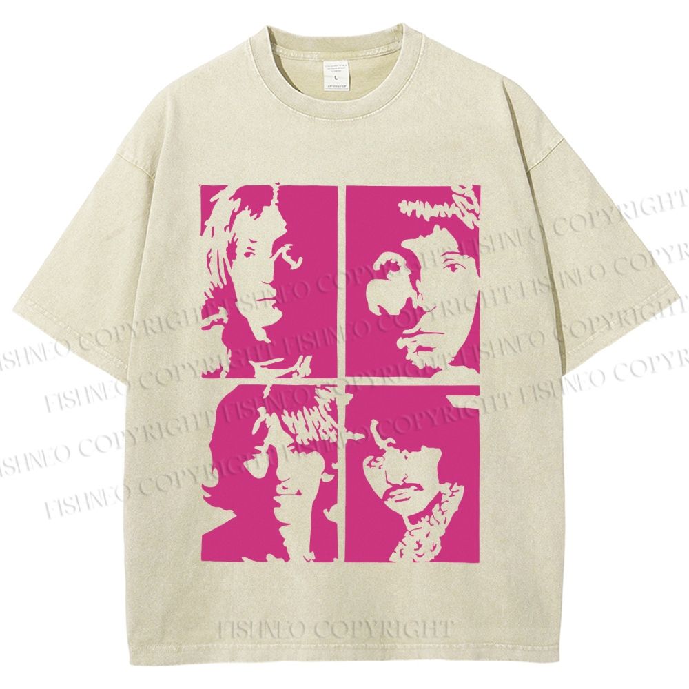 Unisex The Beatles Printed Washed Tee