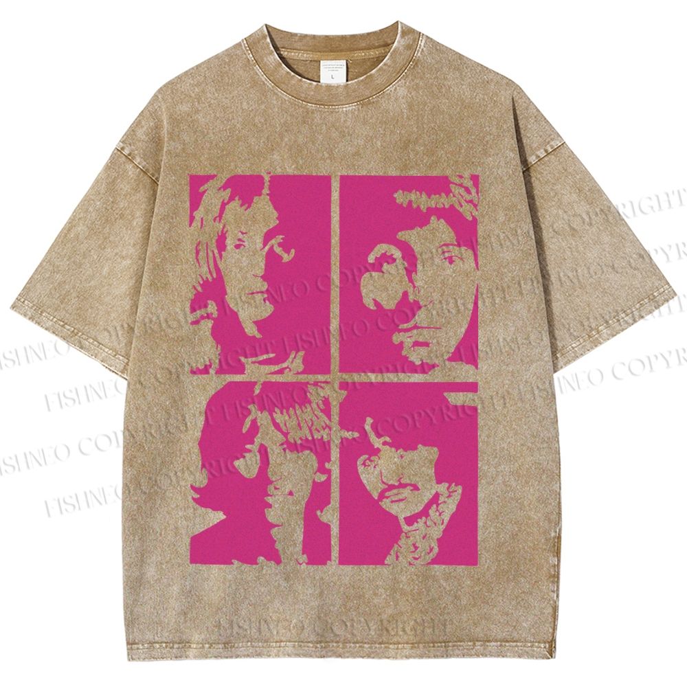 Unisex The Beatles Printed Washed Tee