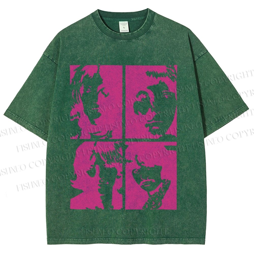 Unisex The Beatles Printed Washed Tee