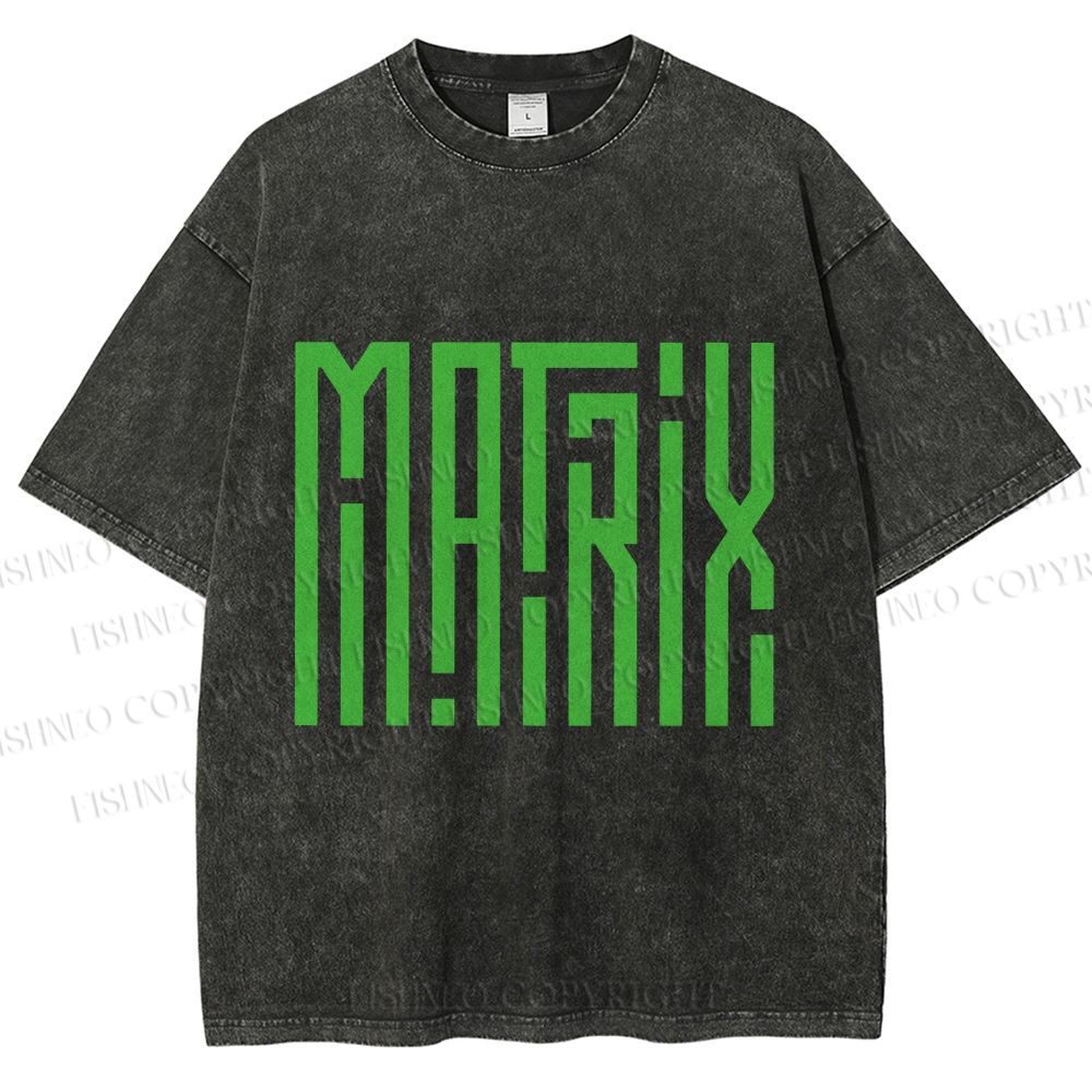 Unisex The Matrix Printed Washed Tee