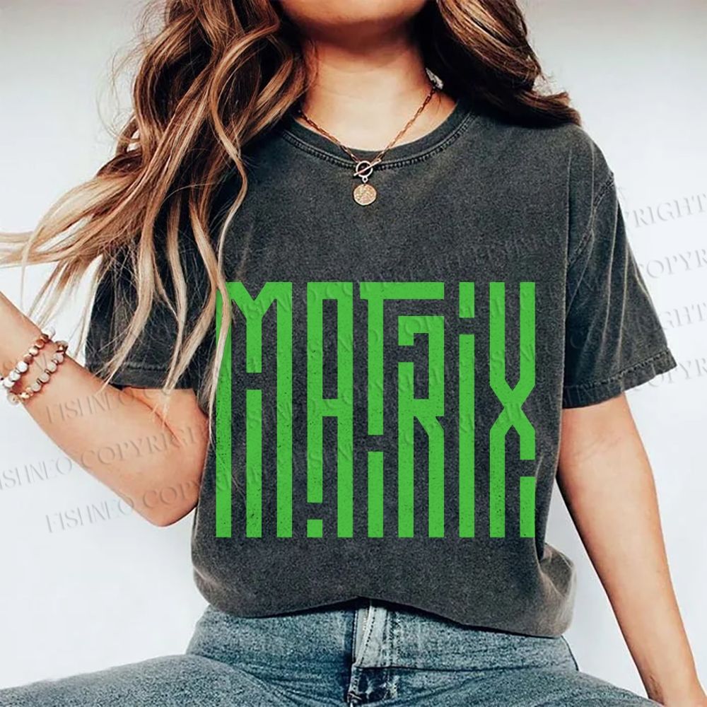 Unisex The Matrix Printed Washed Tee
