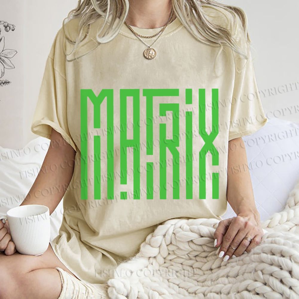 Unisex The Matrix Printed Washed Tee