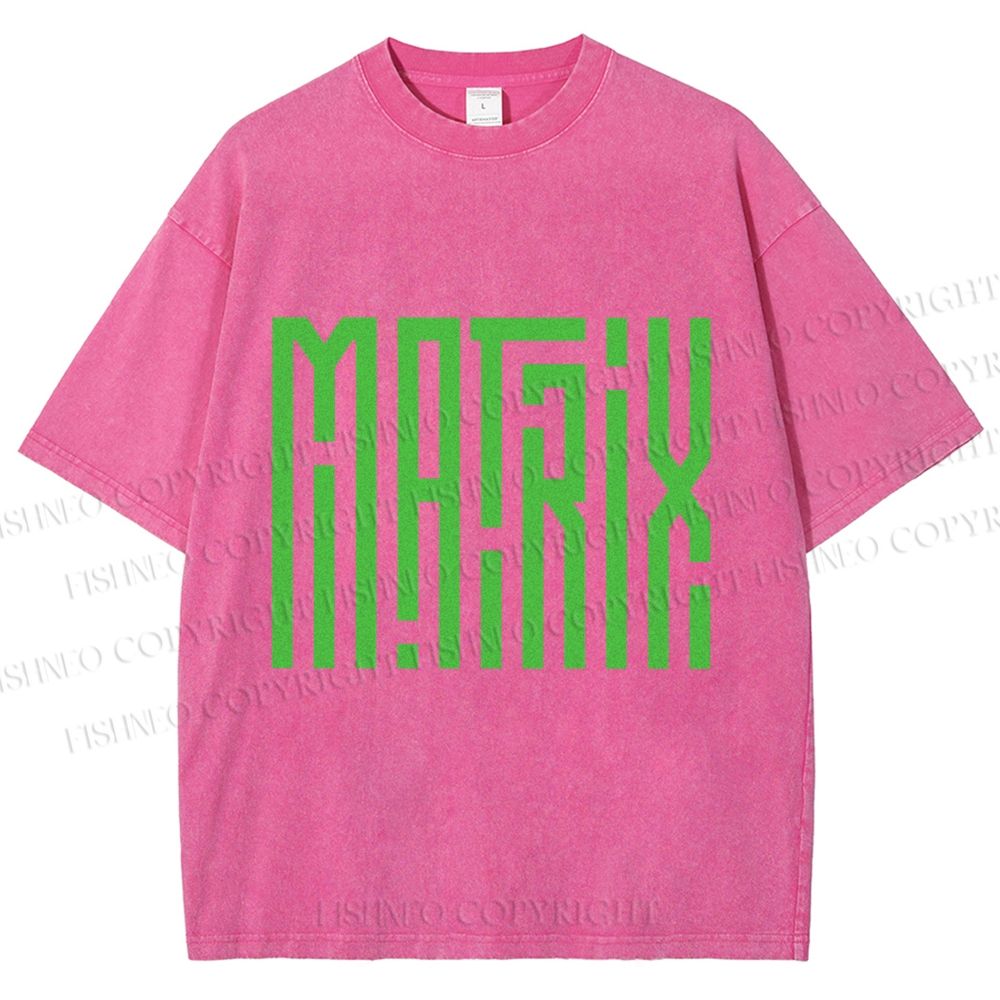 Unisex The Matrix Printed Washed Tee