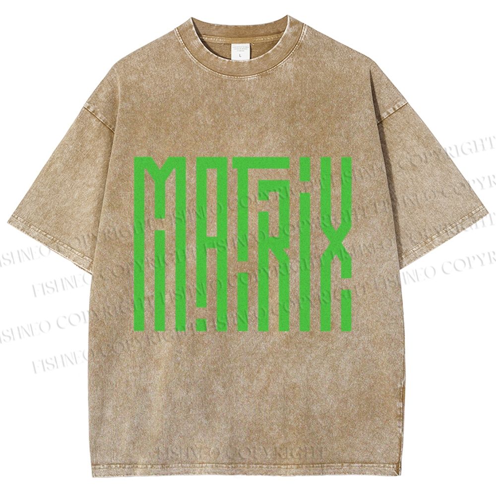 Unisex The Matrix Printed Washed Tee