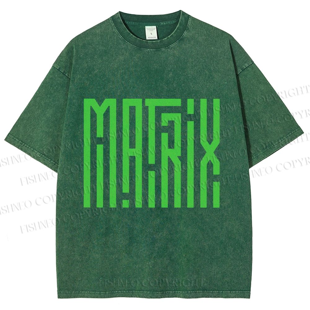 Unisex The Matrix Printed Washed Tee