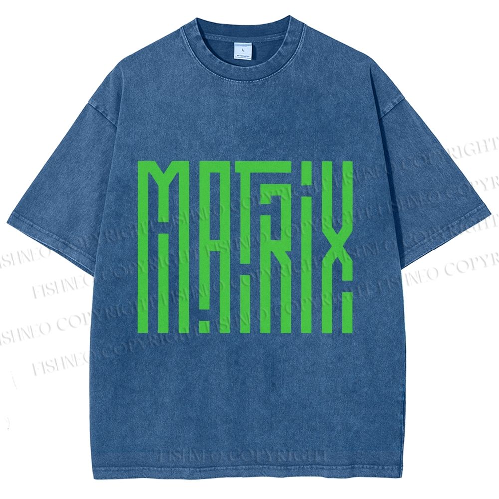 Unisex The Matrix Printed Washed Tee