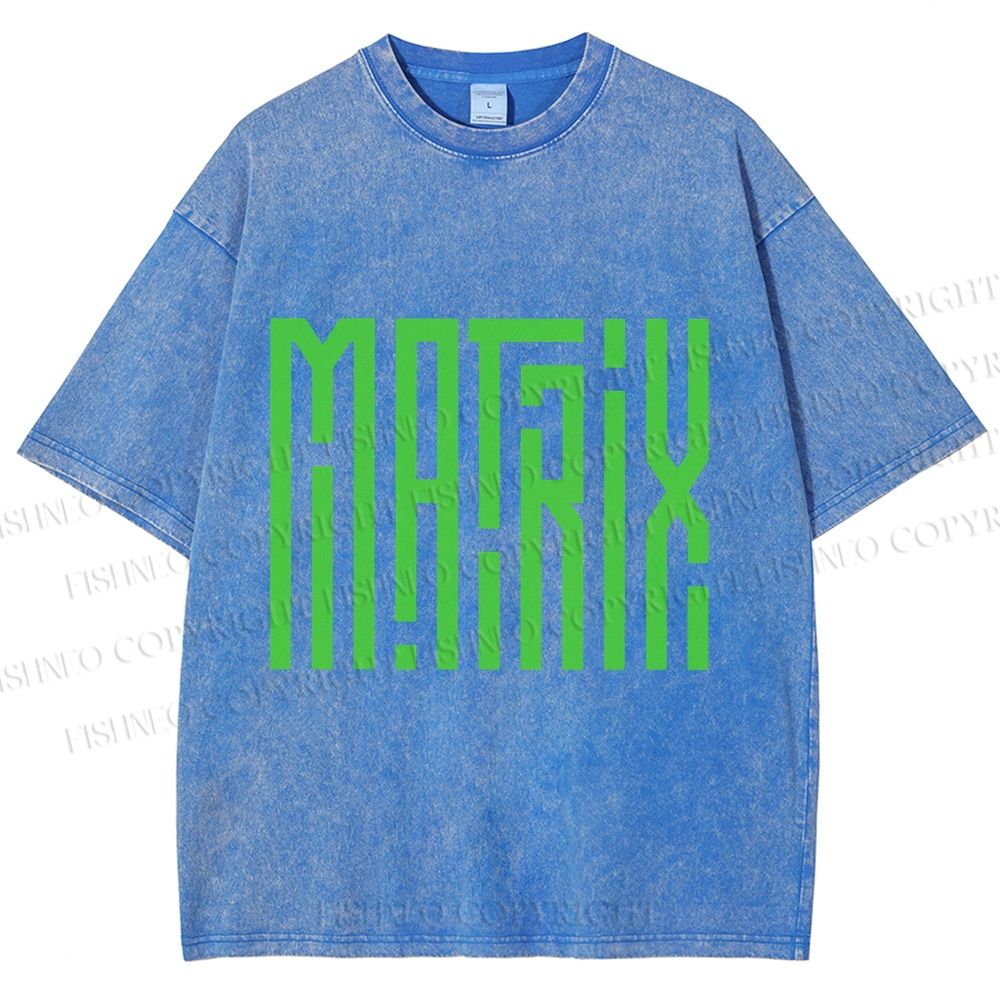 Unisex The Matrix Printed Washed Tee