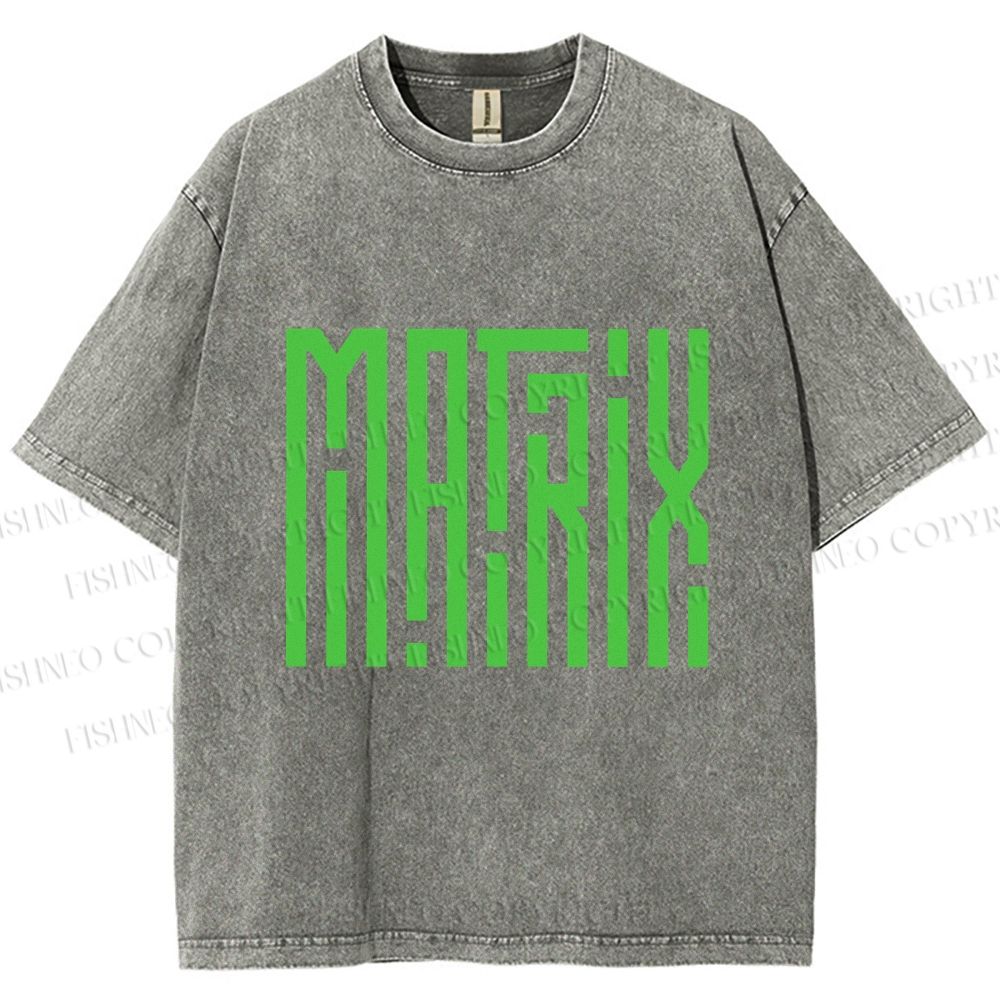Unisex The Matrix Printed Washed Tee