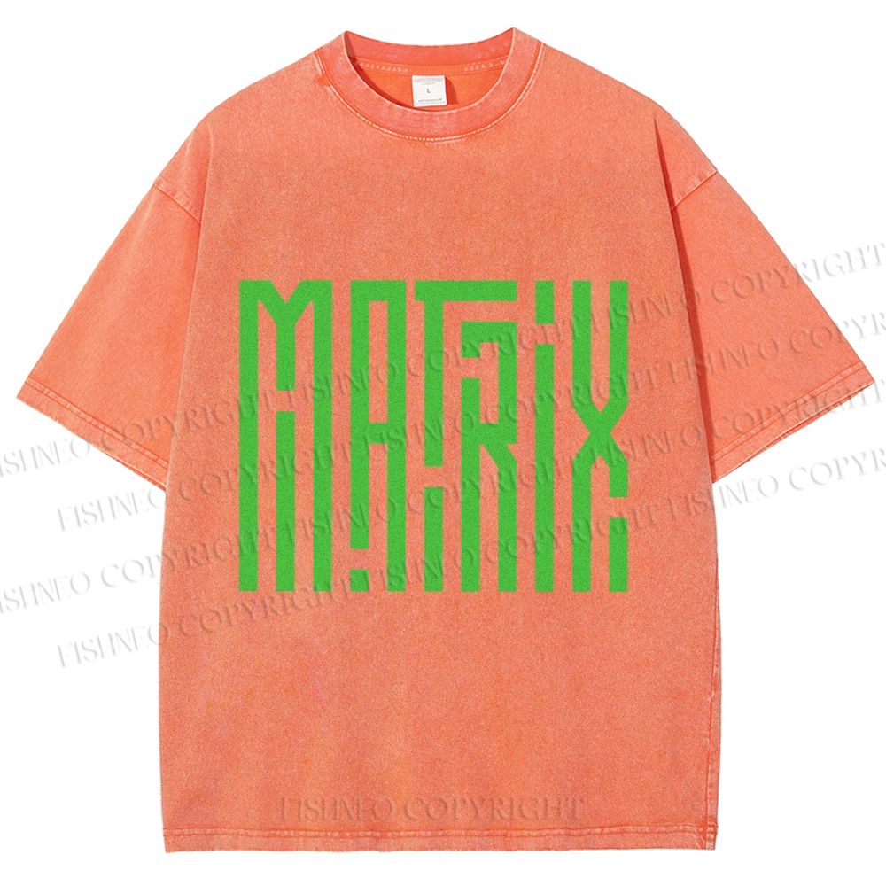 Unisex The Matrix Printed Washed Tee