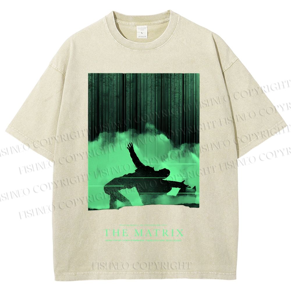 Unisex The Matrix Printed Washed Tee