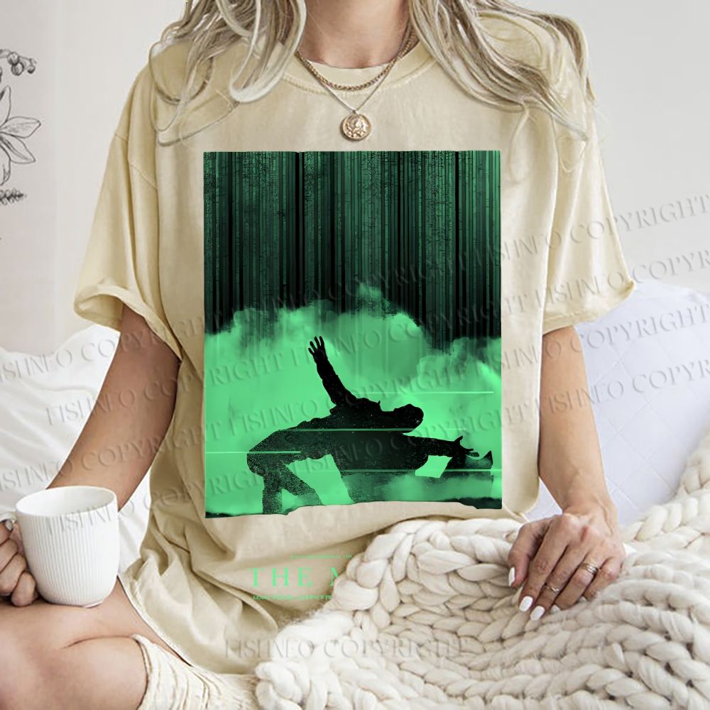 Unisex The Matrix Printed Washed Tee