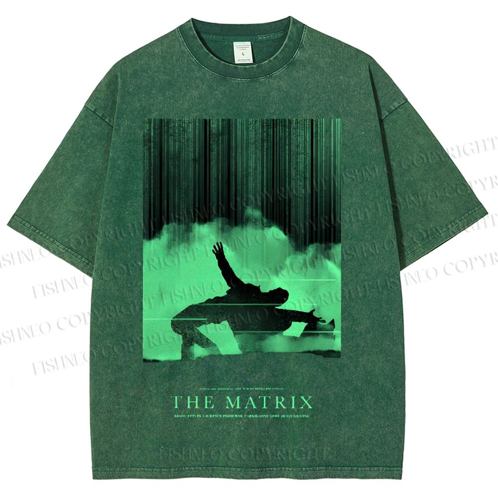 Unisex The Matrix Printed Washed Tee