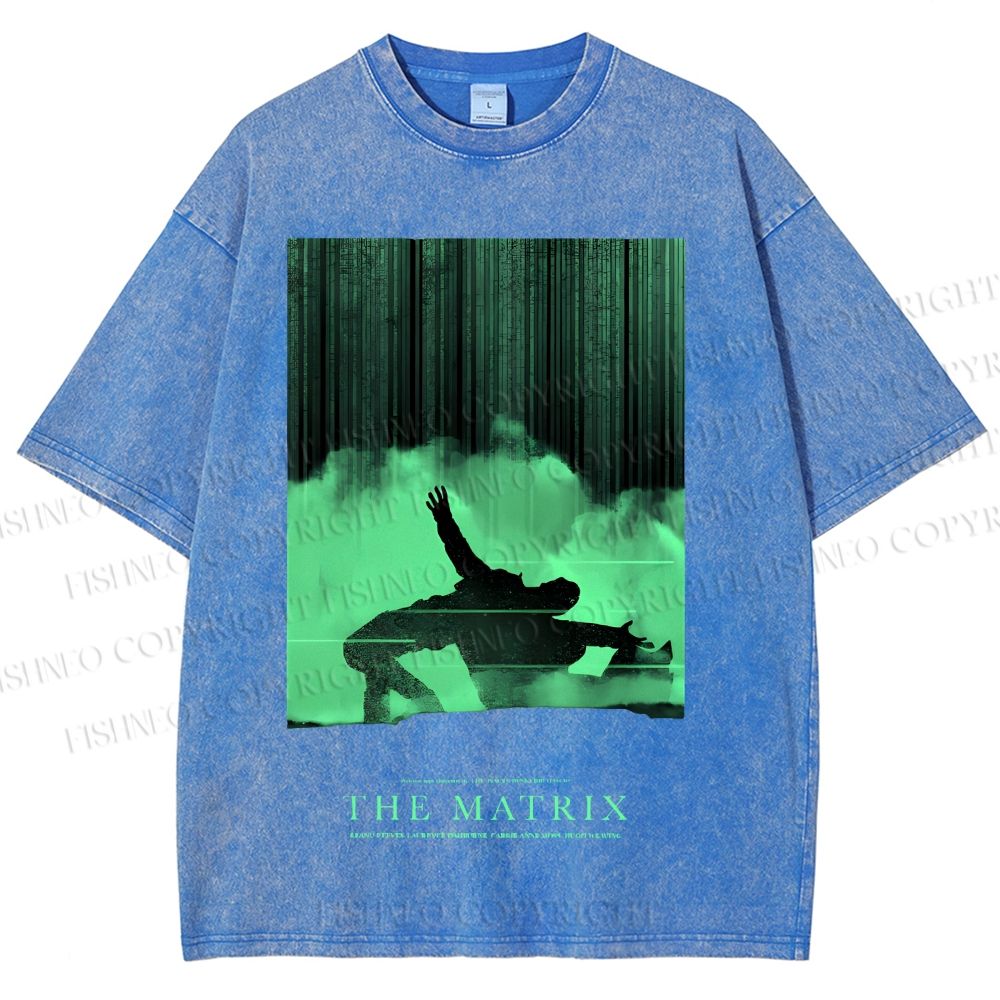 Unisex The Matrix Printed Washed Tee