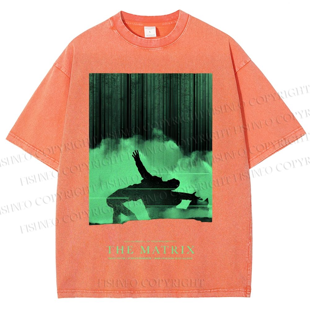 Unisex The Matrix Printed Washed Tee