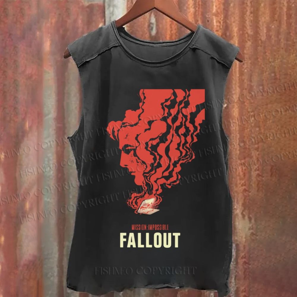 Vintage Mission： Impossible Fall Out Washed Tank Top