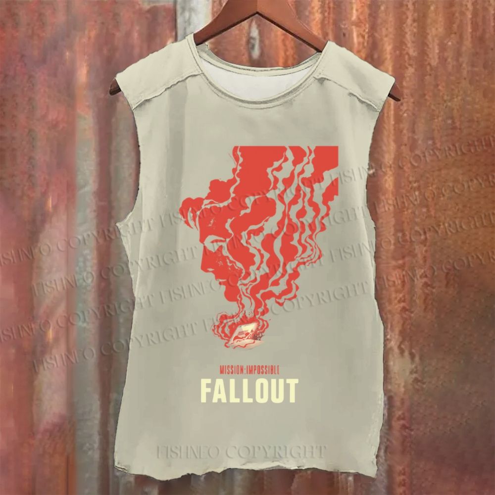 Vintage Mission： Impossible Fall Out Washed Tank Top