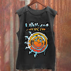 Vintage Blink Smile Face Washed Tank Top