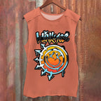 Vintage Blink Smile Face Washed Tank Top