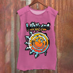 Vintage Blink Smile Face Washed Tank Top