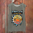 Vintage Blink Smile Face Washed Tank Top