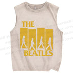 Unisex The Beatles Printed Washed Tank Top