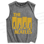 Unisex The Beatles Printed Washed Tank Top